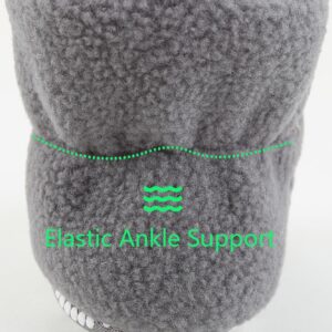Alternative view of Gray Fleece Non-Slip Baby Booties