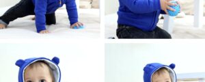 Alternative view of Bibimom Baby Hoodie Sherpa Lined Zip up Light Fleece Jacket Solid Bear Coat Fall Winter 3-24 M
