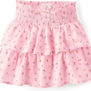 Girls Pink Paperbag Waist Utility Skirt with Tie Belt - Image 8