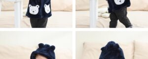 Alternative view of Toddler Winter Coat Fleece Zip up Hooded Bear Ears Warm Fuzzy Baby Kids Jacket Outerwear Sweater